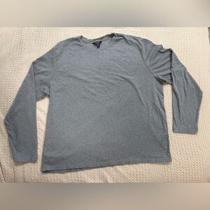 Banana Republic Luxe Touch Performance Men's Heather Gray Long Sleeve Tee XXL